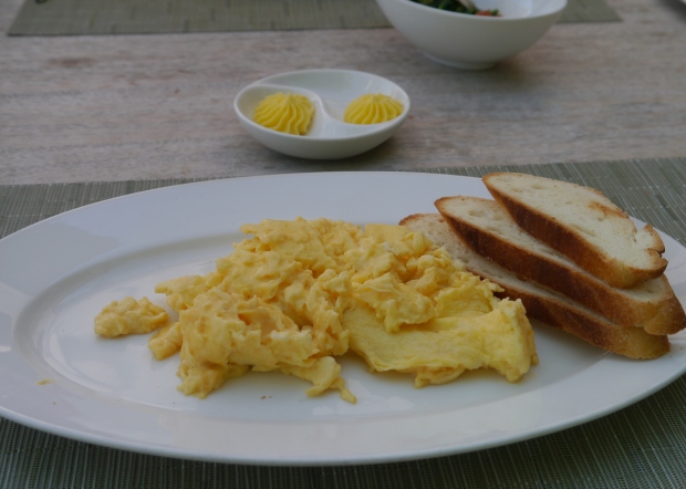 Scrambled with toast, simple...a little too simple?