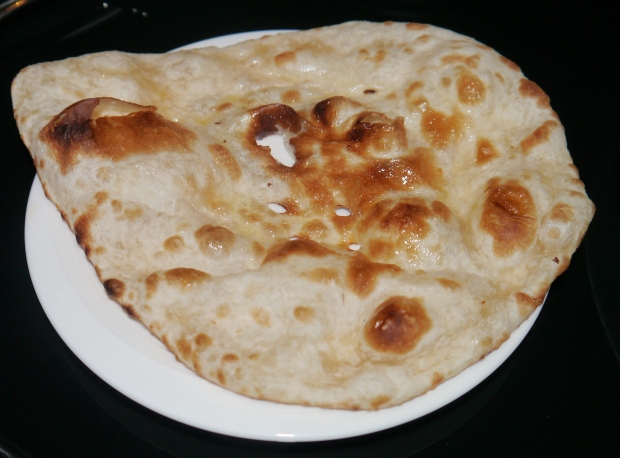 Delicious, hot and buttery naan